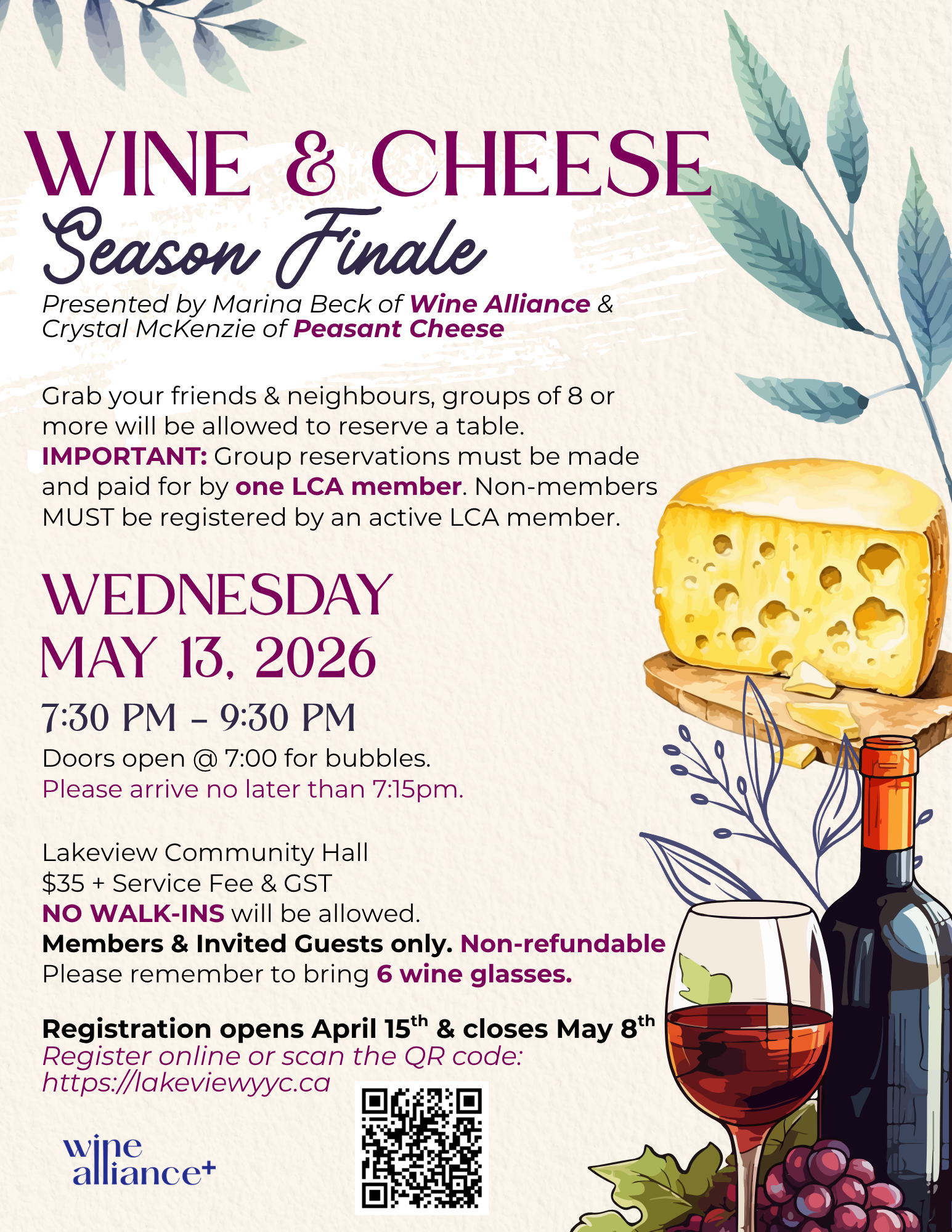 Season Finale Wine And Cheese